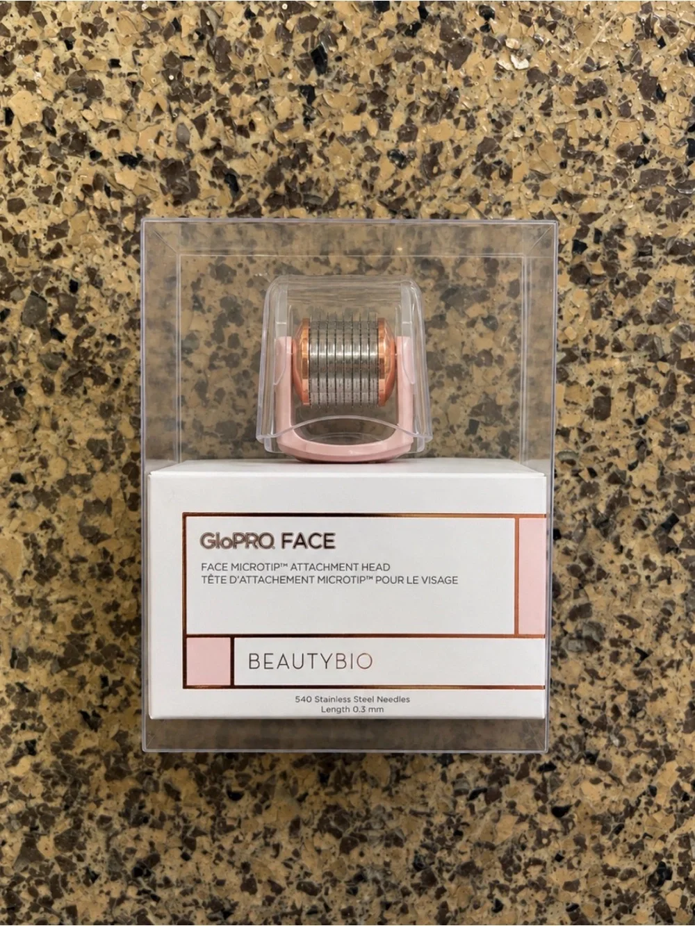 GloPRO FACE Microneedling Attachment Head — Rose Gold/Metallic